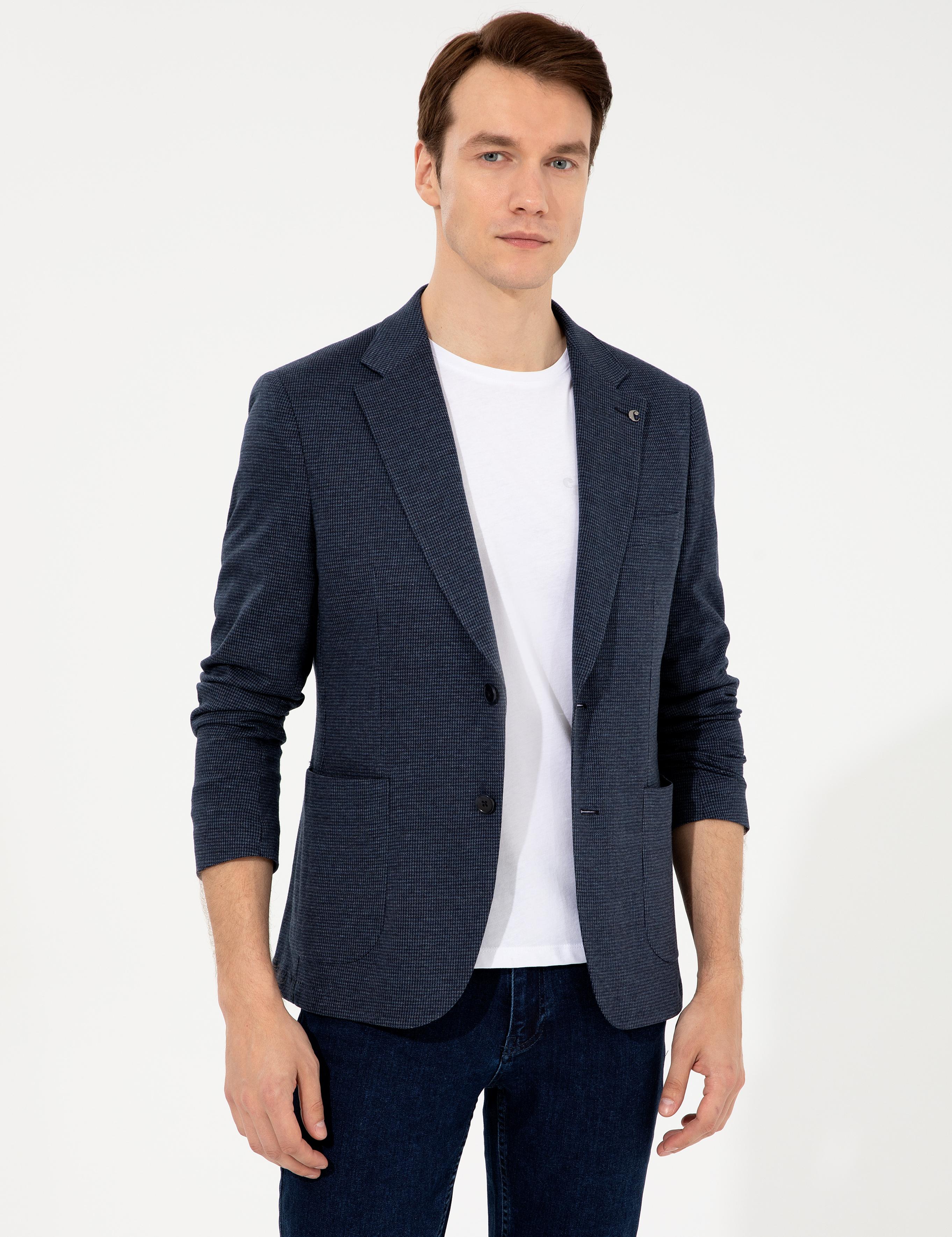 Lacivert Slim Fit Ceket - 50256790014