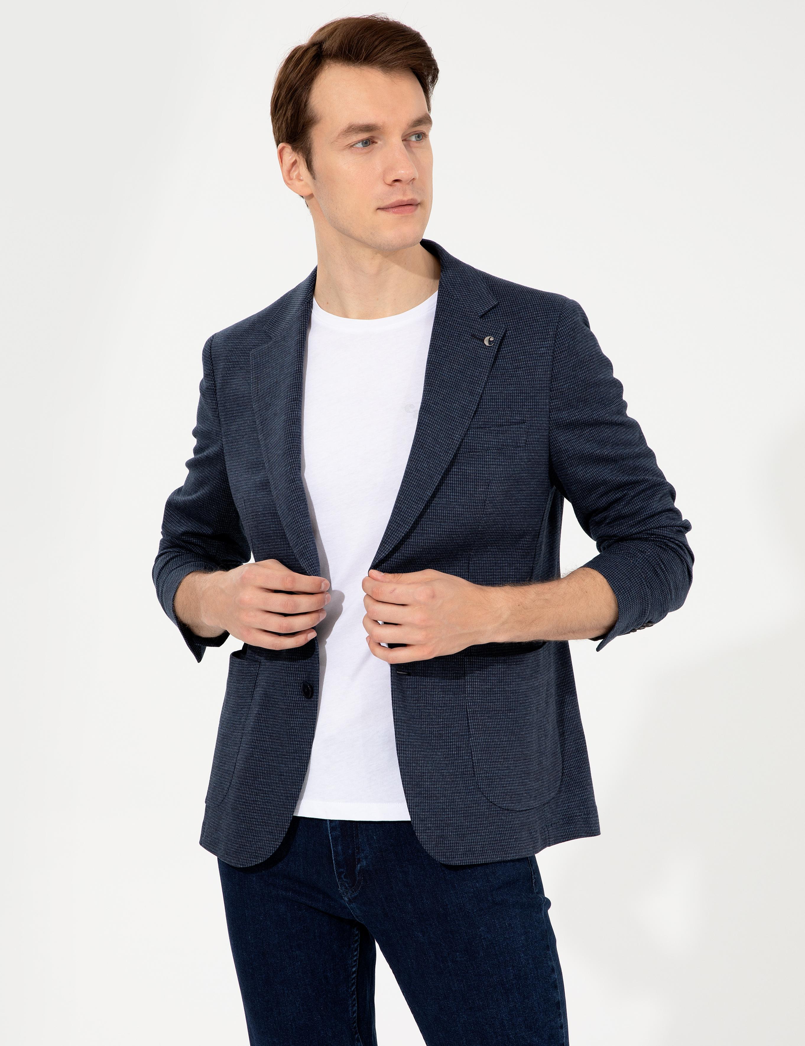 Lacivert Slim Fit Ceket - 50256790014