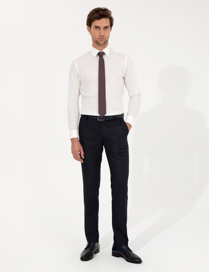 Lacivert Slim Fit Kumaş Pantolon