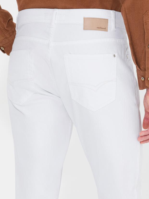 Beyaz Slim Fit Jean Pantolon