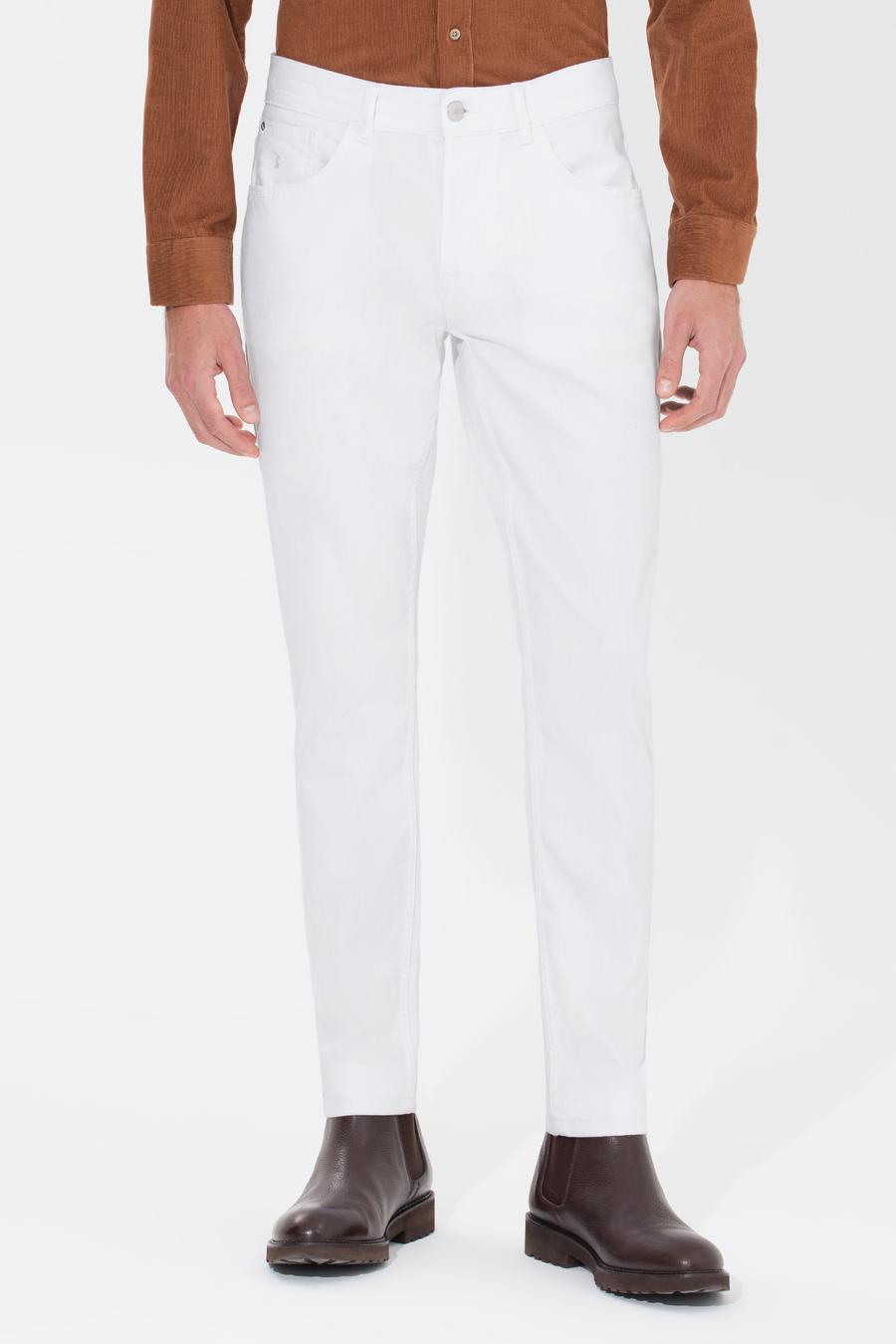 Beyaz Slim Fit Jean Pantolon - 50272129027