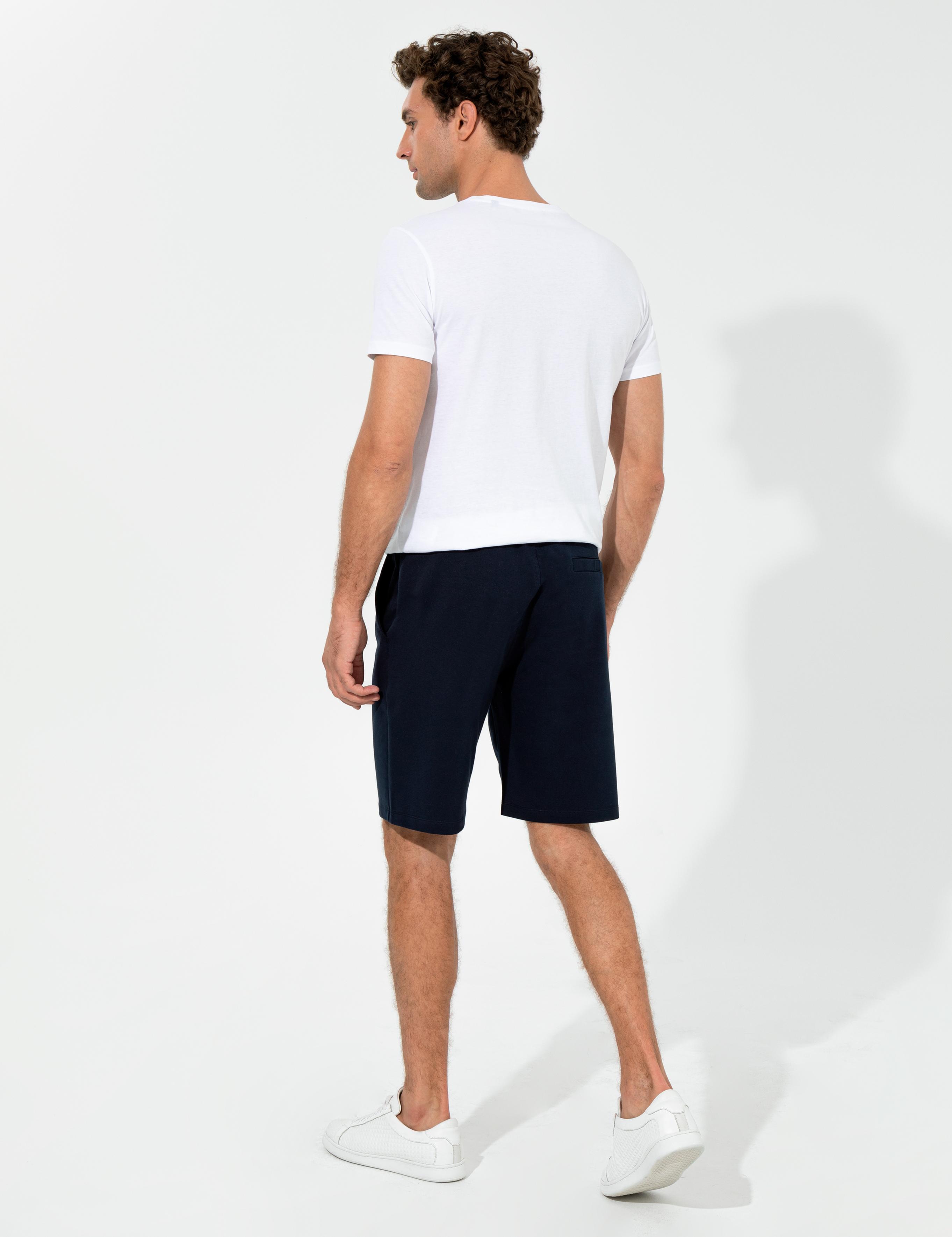 Lacivert Comfort Fit Örme Şort - 50247942036