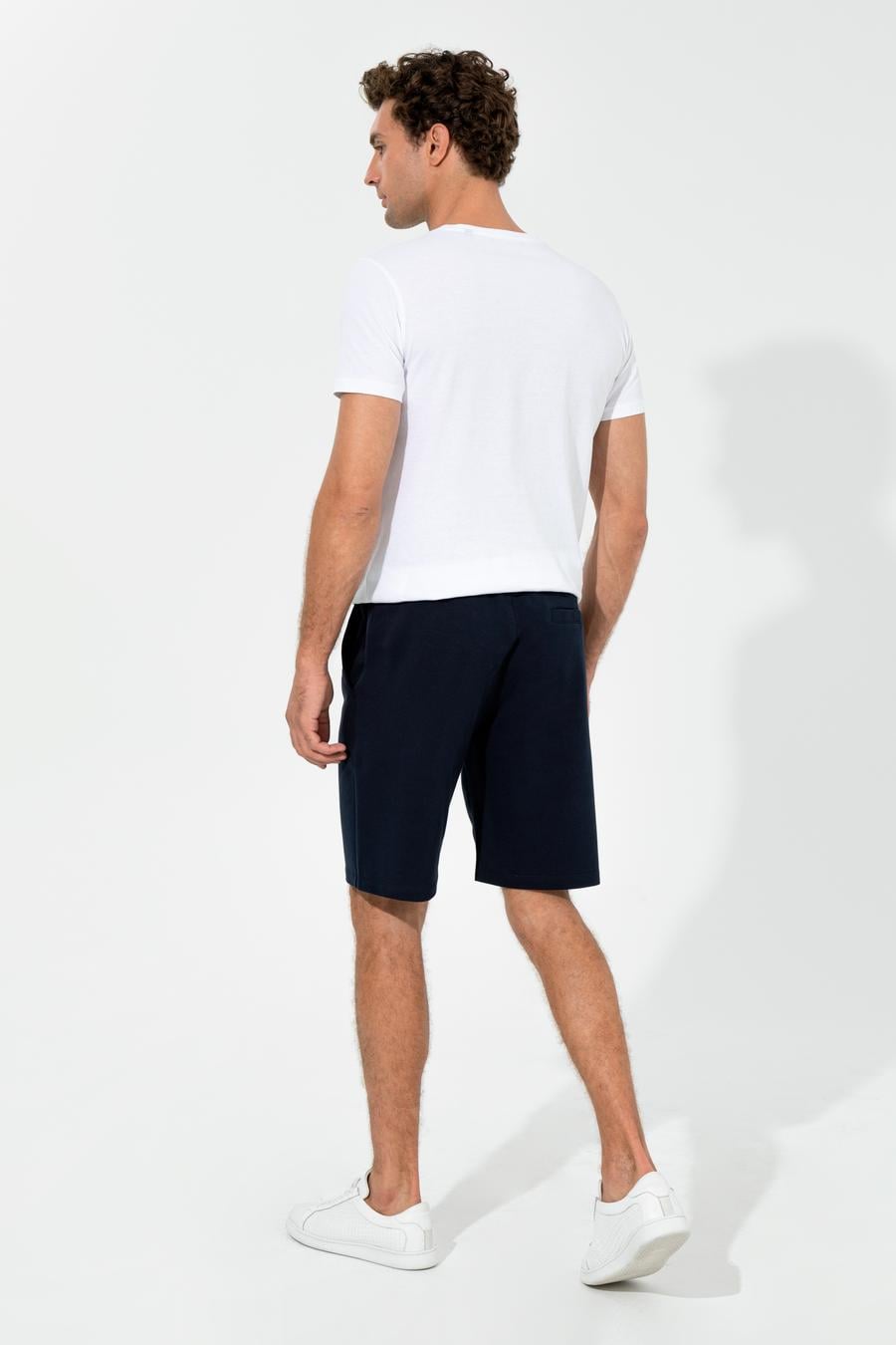 Lacivert Comfort Fit Örme Şort - 50247942036