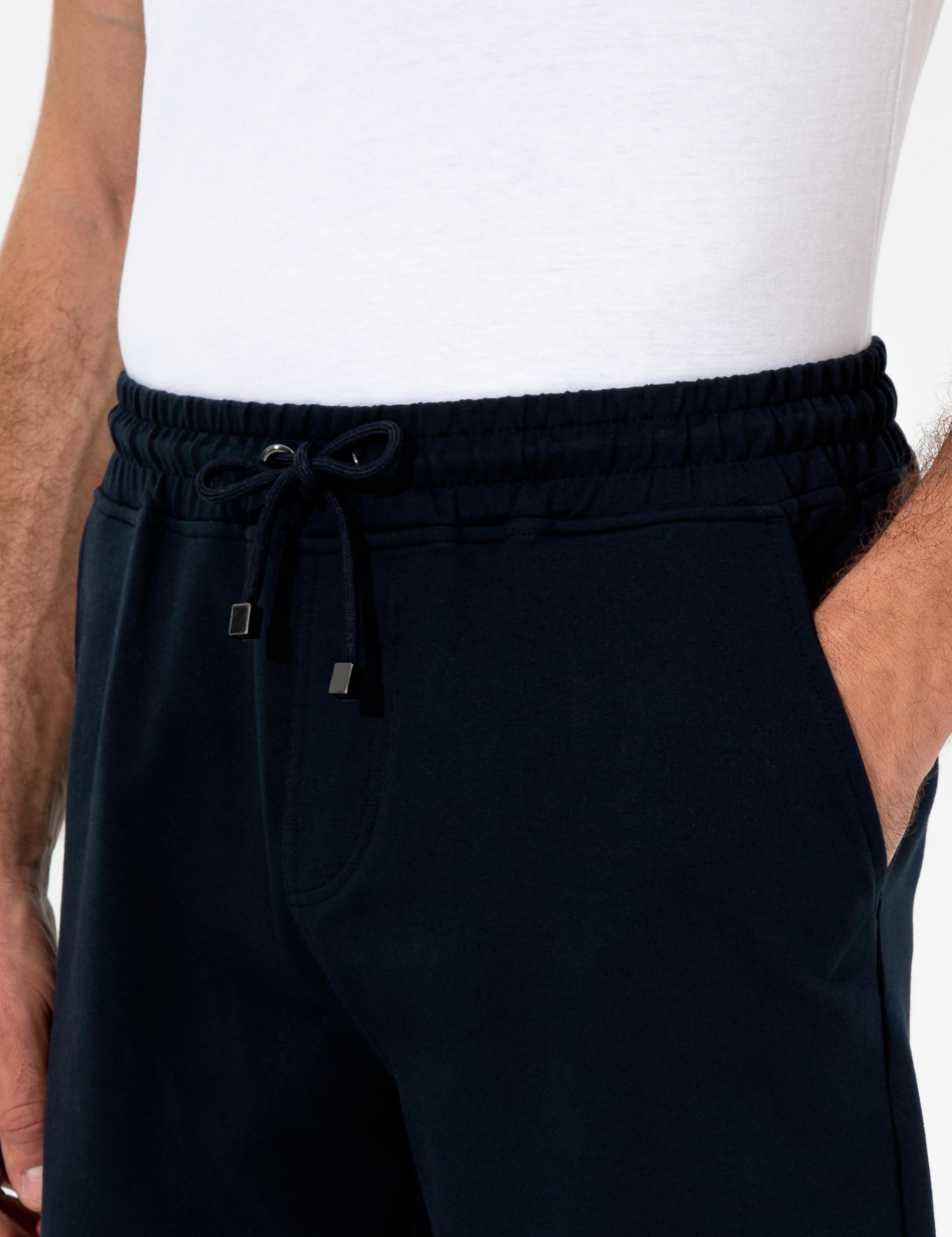 Lacivert Comfort Fit Örme Şort - 50247942036
