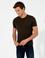 Koyu Haki Slim Fit Bisiklet Yaka Triko T-shirt
