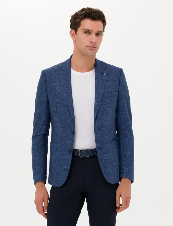 Lacivert Slim Fit Ceket
