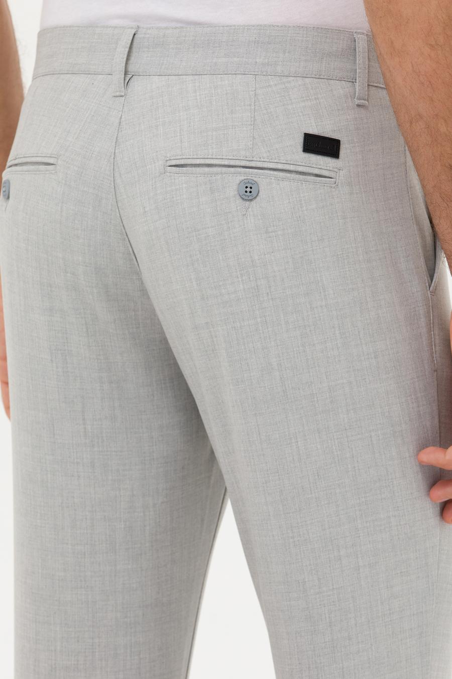 Açık Gri Slim Fit Kanvas Pantolon - 50266705013