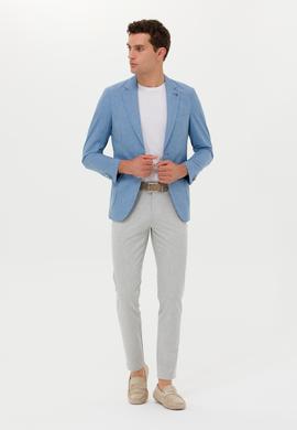 Açık Gri Slim Fit Kanvas Pantolon