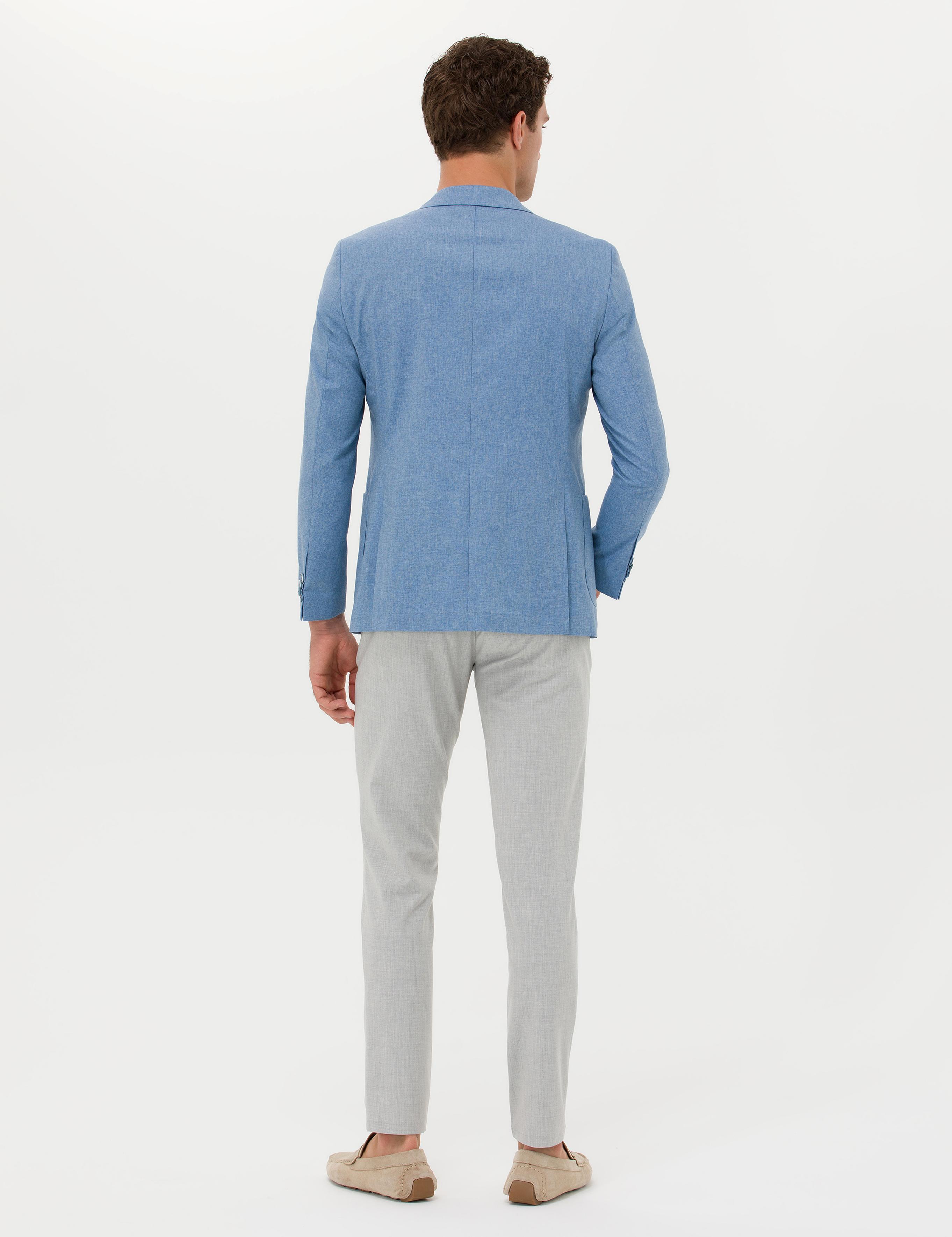 Açık Gri Slim Fit Kanvas Pantolon - 50266705013