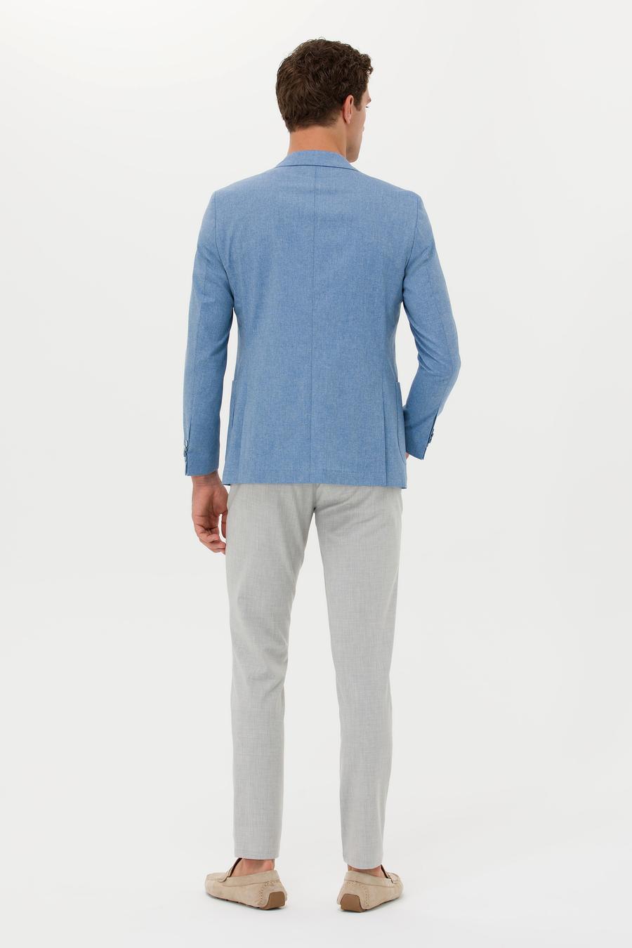 Açık Gri Slim Fit Kanvas Pantolon - 50266705013