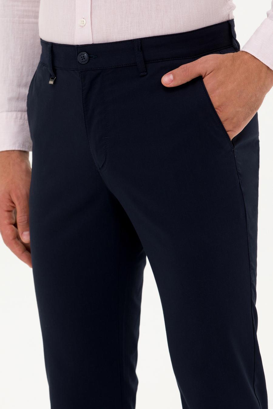 Lacivert Carrot Fit Kanvas Pantolon - 50266747288