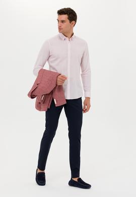 Lacivert Carrot Fit Kanvas Pantolon