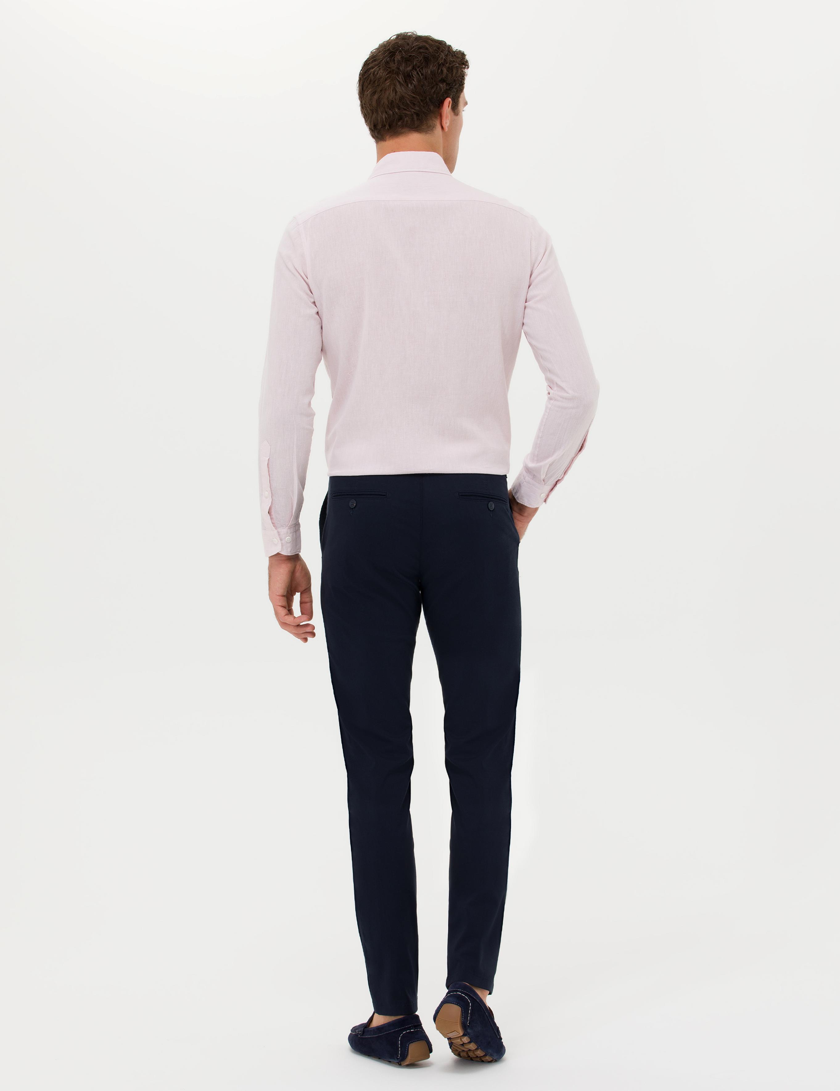 Lacivert Carrot Fit Kanvas Pantolon - 50266747288