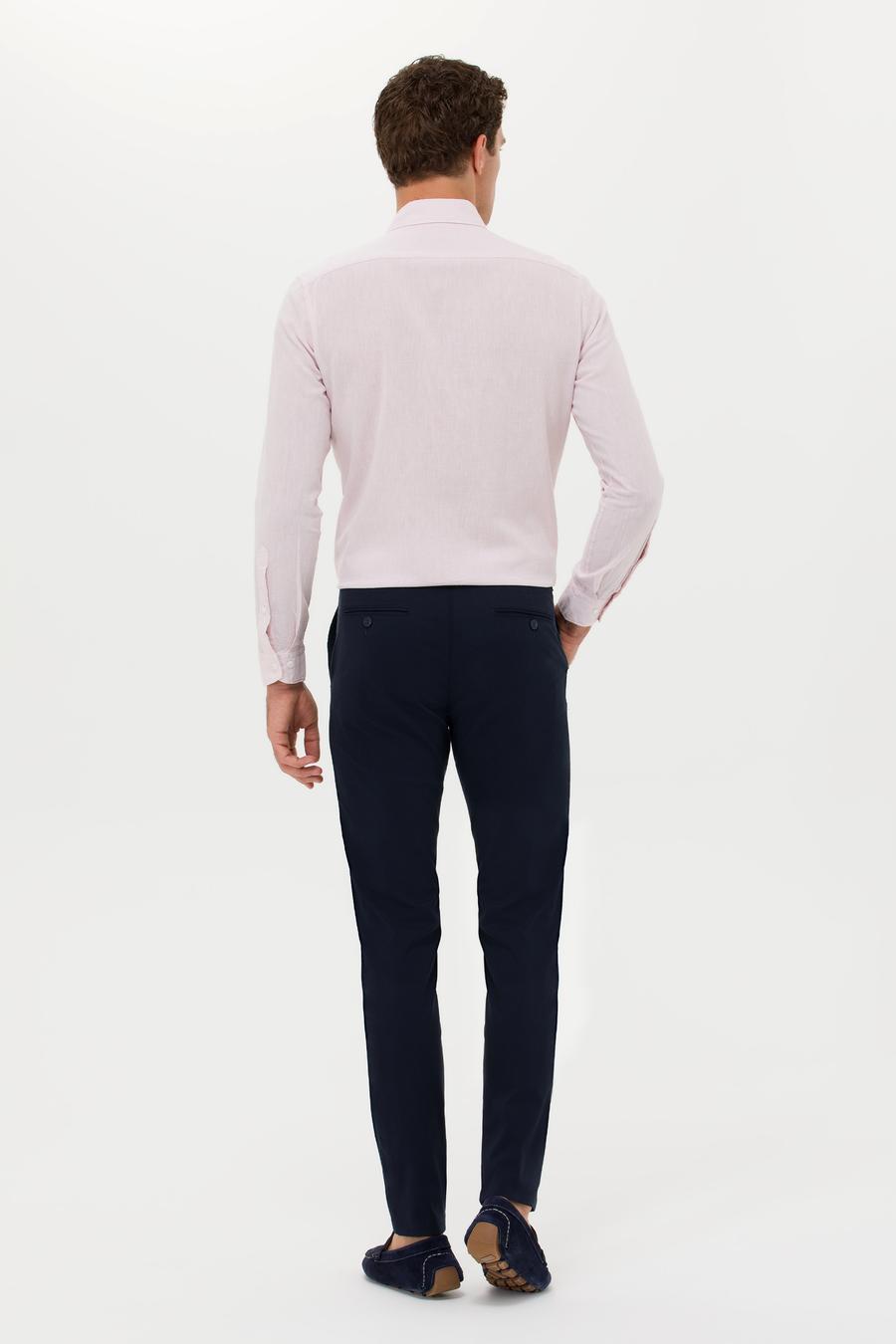 Lacivert Carrot Fit Kanvas Pantolon - 50266747288