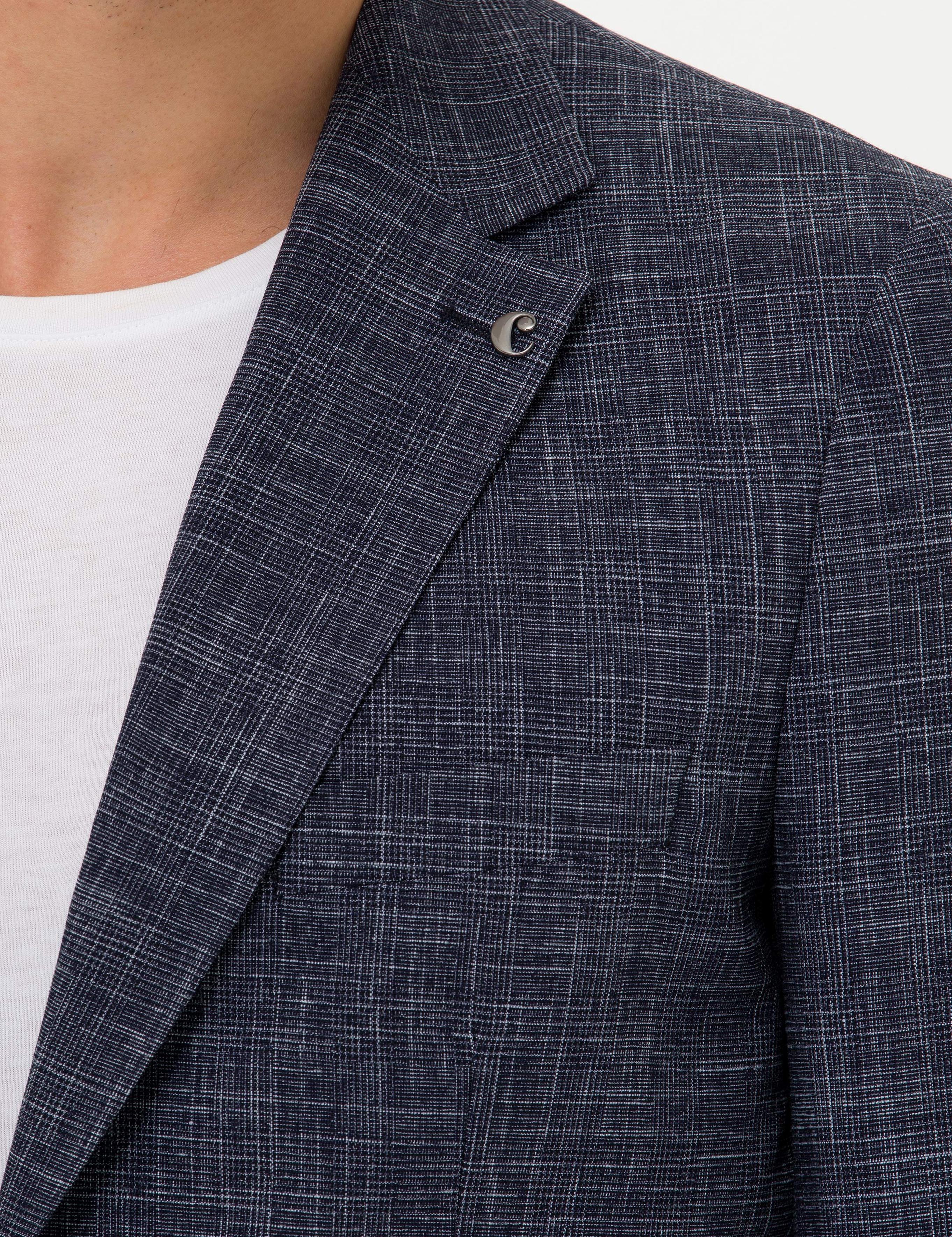 Lacivert Slim Fit Keten Karışımlı Ceket - 50270503050