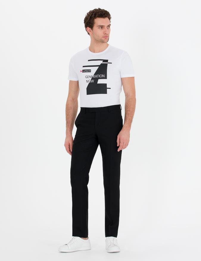 Siyah Slim Fit Kumaş Pantolon