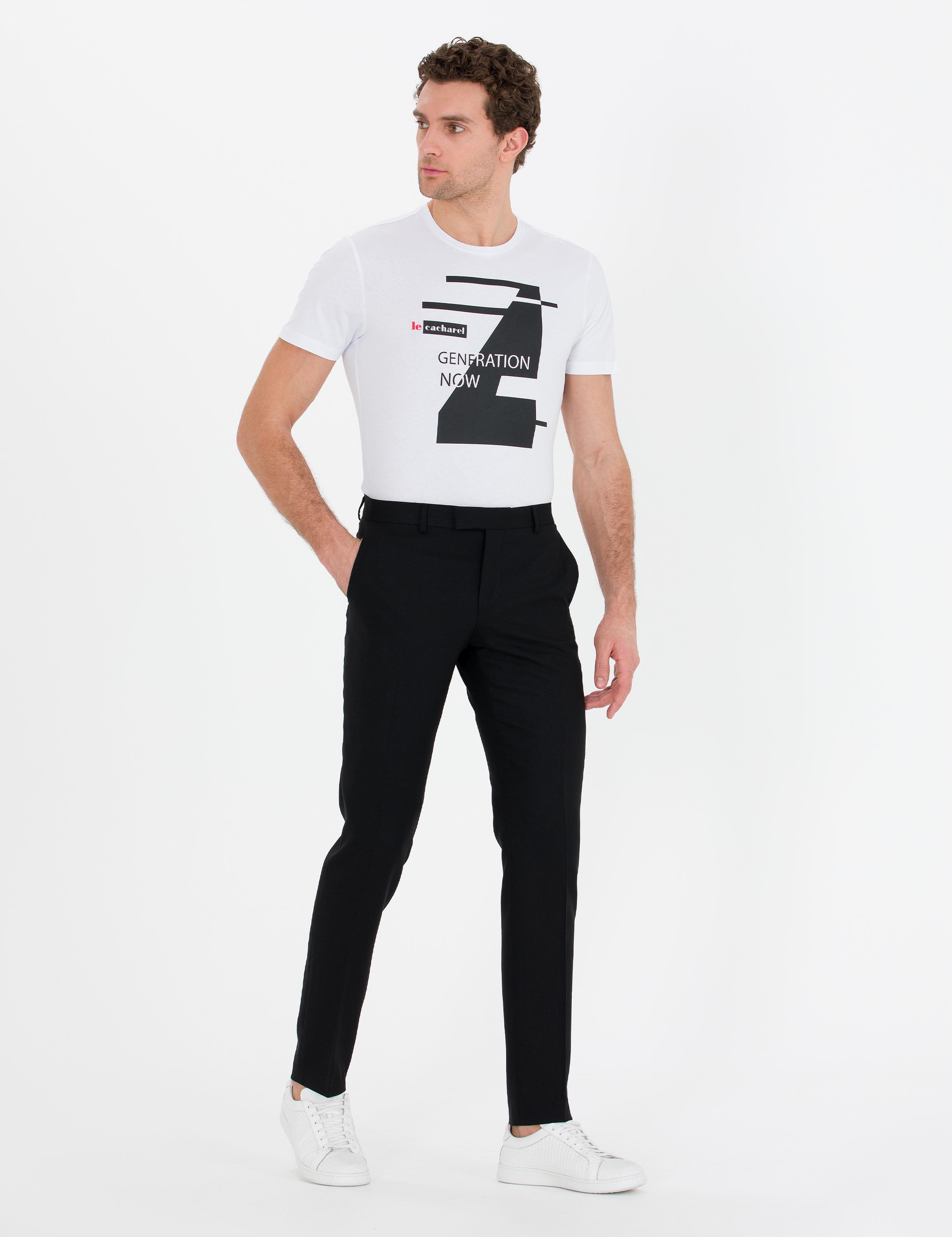 Siyah Slim Fit Kumaş Pantolon - 50267707017