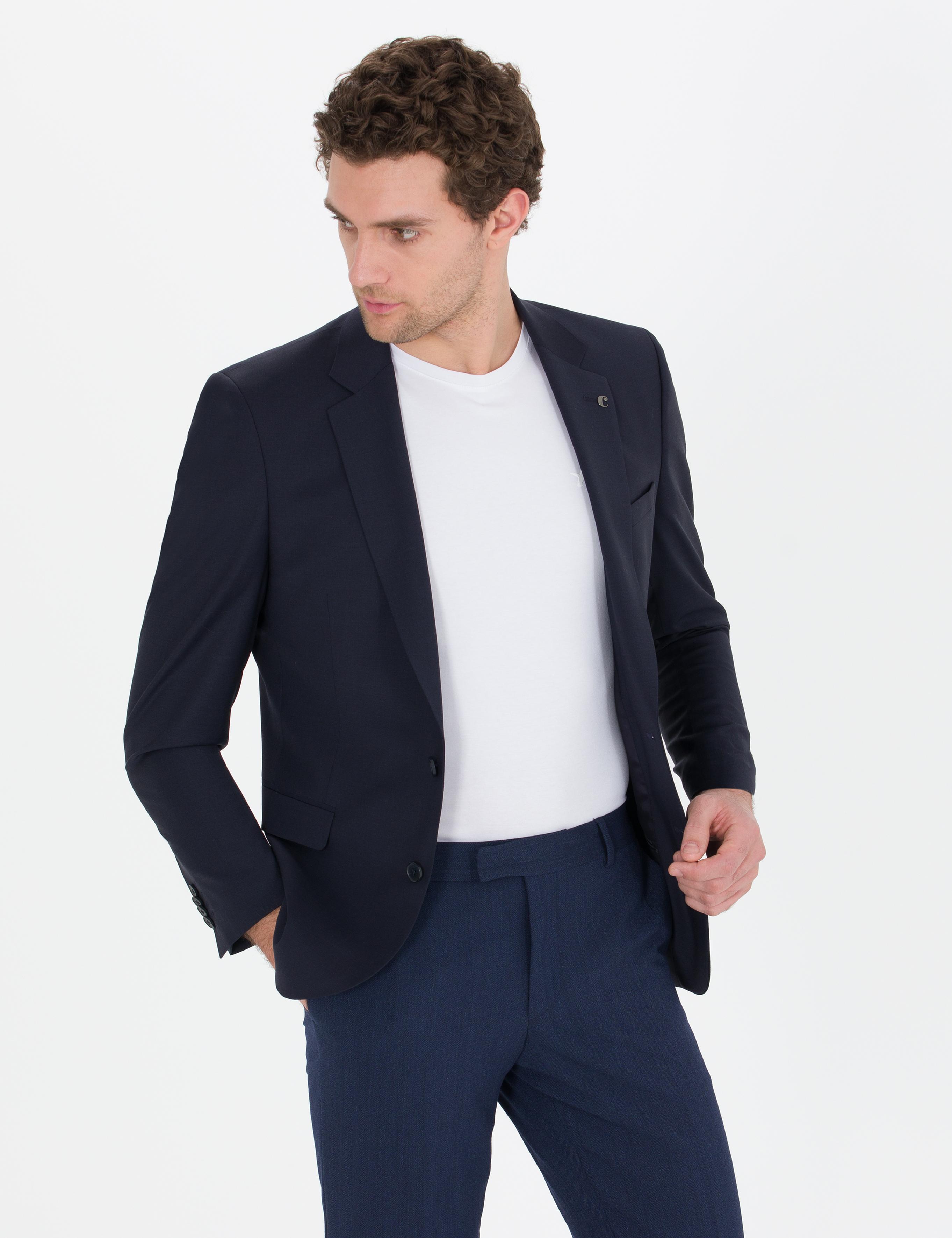 Lacivert Slim Fit Ceket - 50267713020