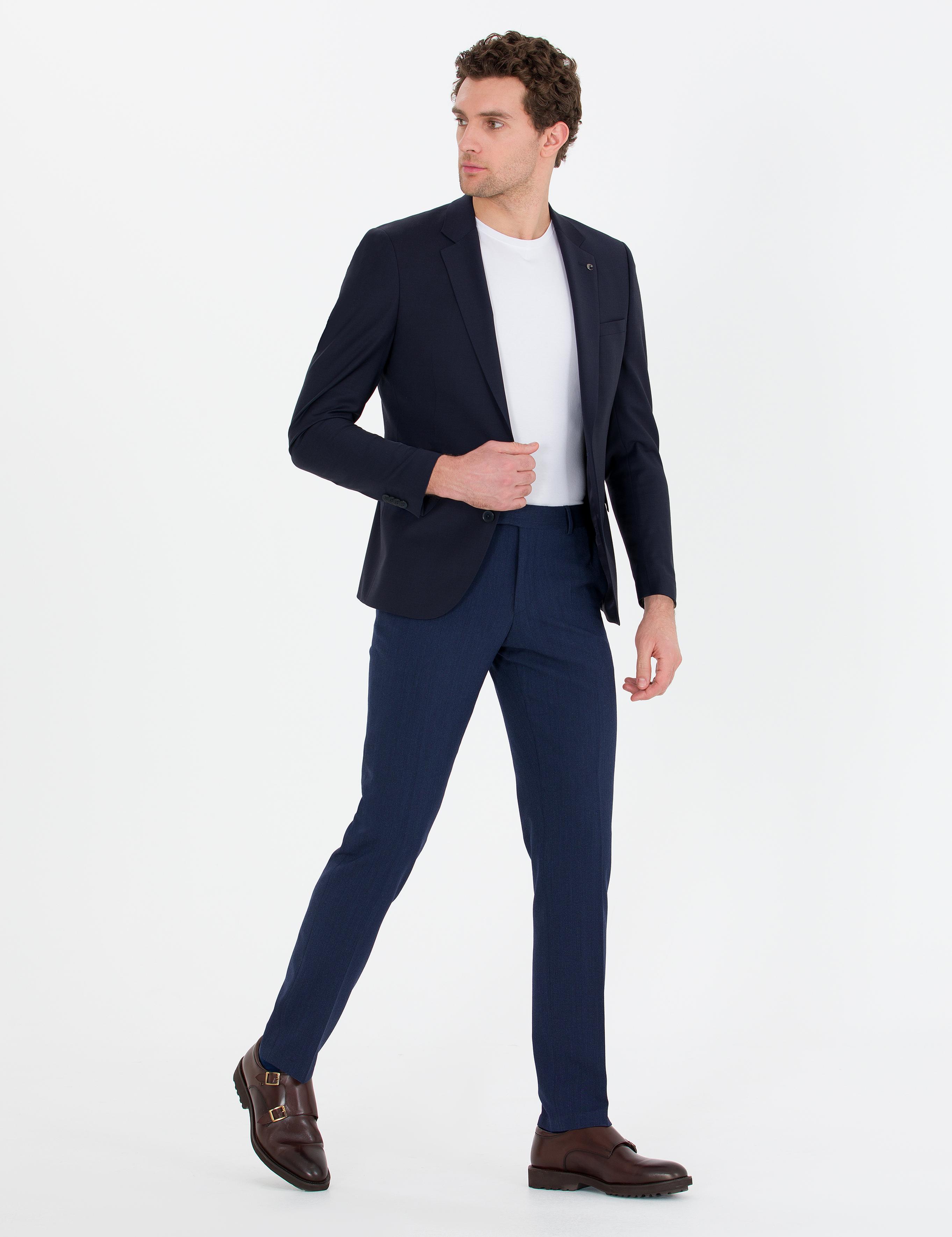 Lacivert Slim Fit Ceket - 50267713020