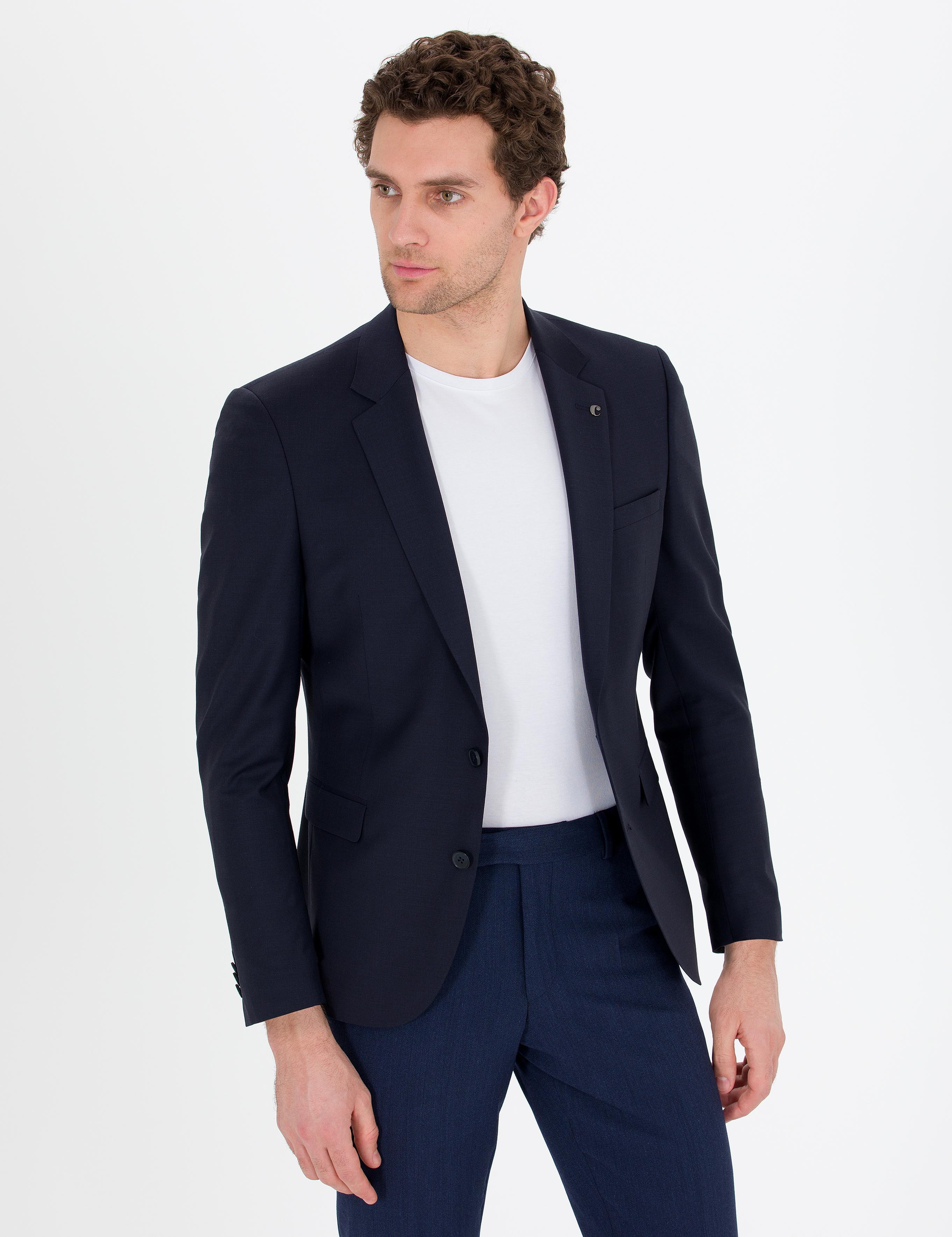 Lacivert Slim Fit Ceket - 50267713020