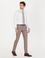 Kahverengi Slim Fit Keten Karışımlı Pantolon