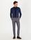 Lacivert Slim Fit Keten Karışımlı Pantolon