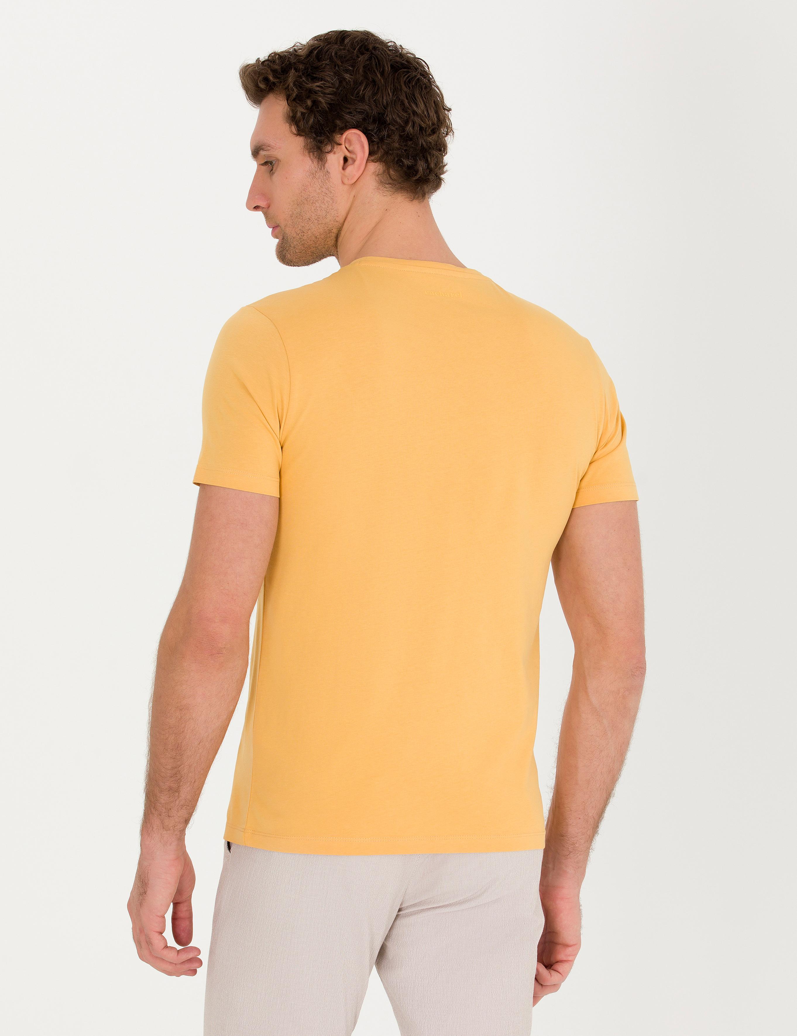 Hardal Bisiklet Yaka Slim Fit T-Shirt - 50265869039