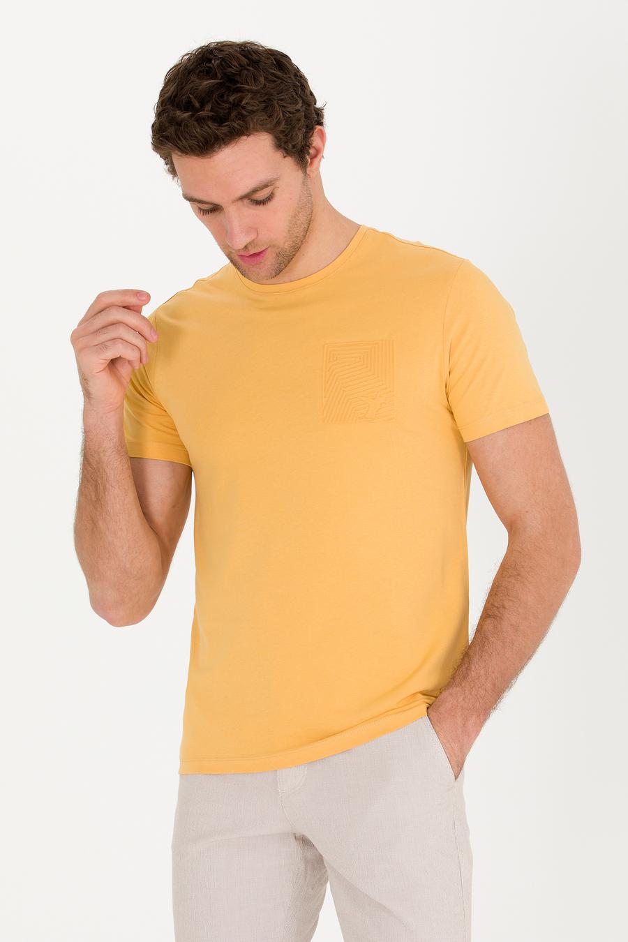 Hardal Bisiklet Yaka Slim Fit T-Shirt - 50265869039