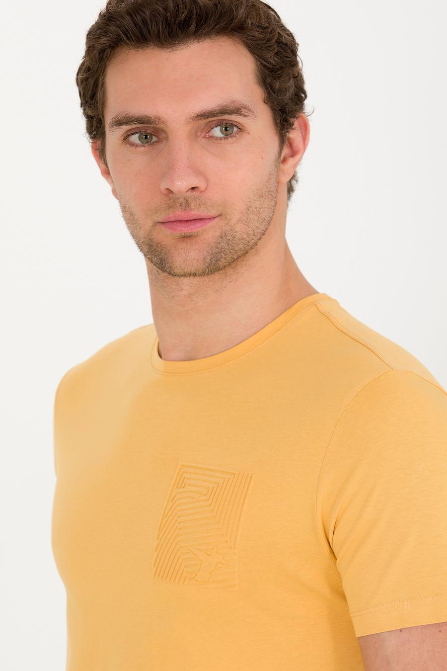 Hardal Bisiklet Yaka Slim Fit T-Shirt - 50265869039