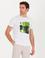Beyaz Bisiklet Yaka Slim Fit T-Shirt