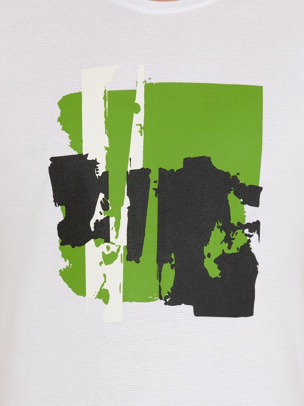 Beyaz Bisiklet Yaka Slim Fit T-Shirt