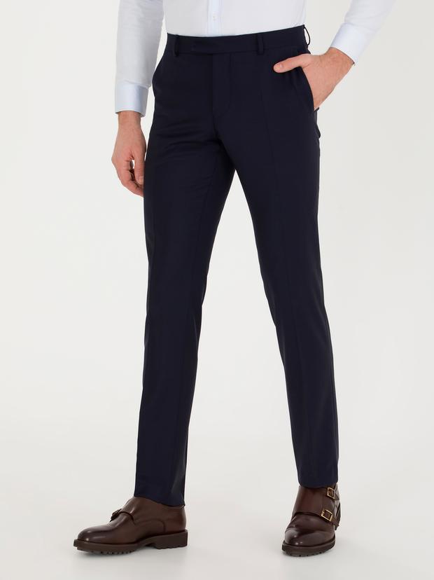 Lacivert Slim Fit Kumaş Pantolon