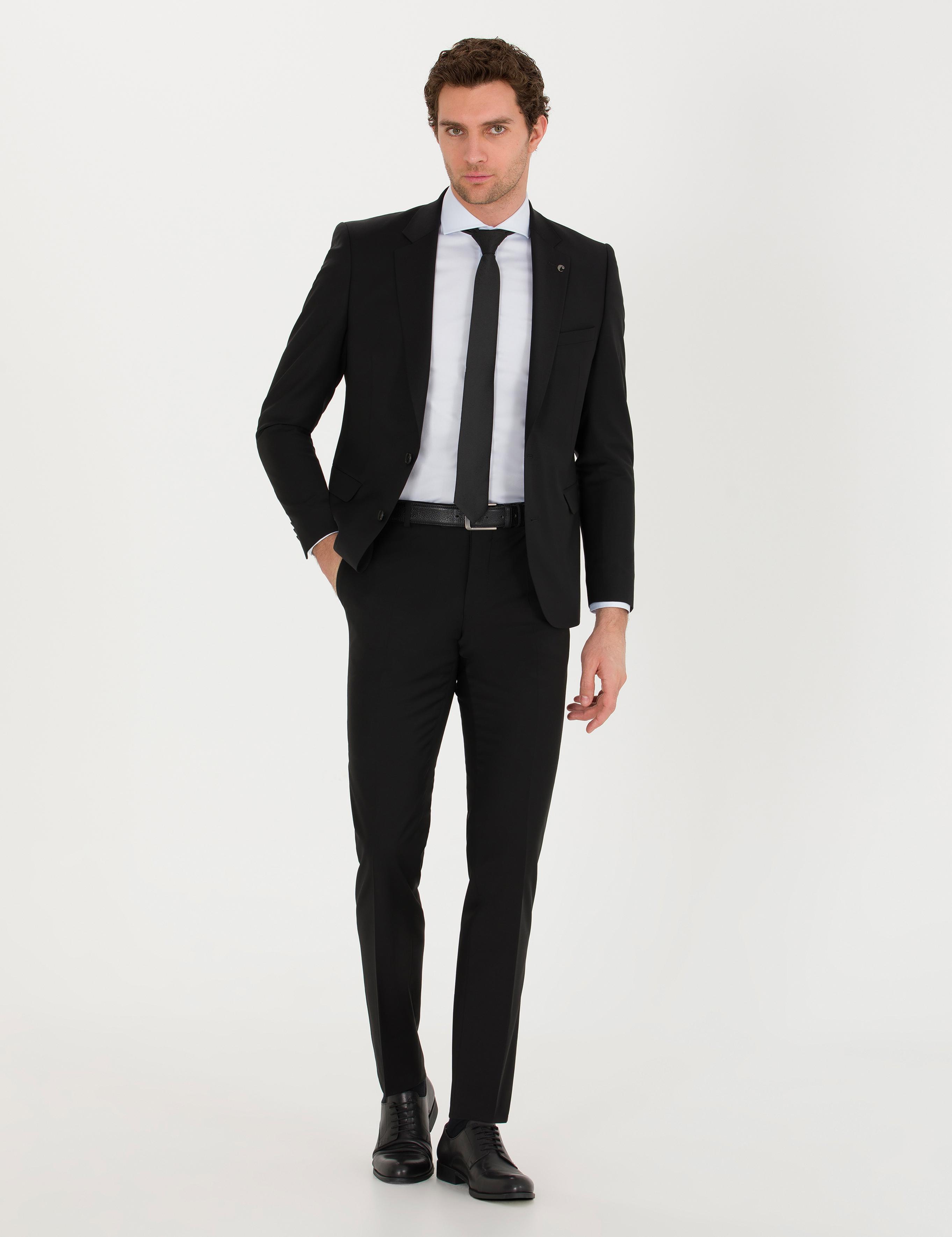 Siyah Slim Fit Kumaş Pantolon - 50267708013