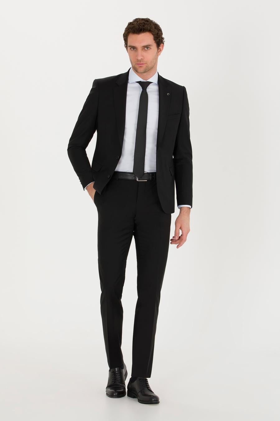 Siyah Slim Fit Kumaş Pantolon - 50267708013