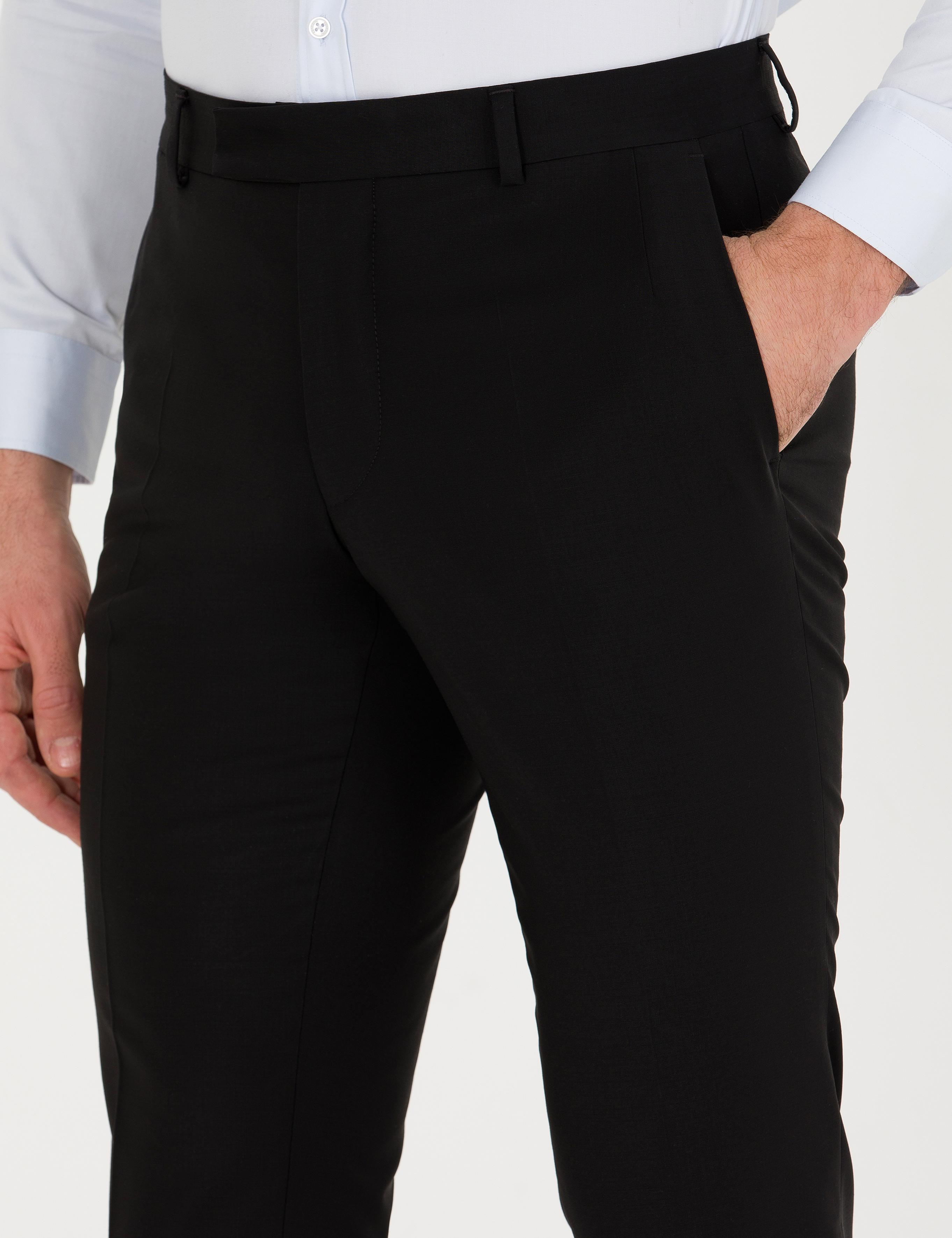Siyah Slim Fit Kumaş Pantolon - 50267708013