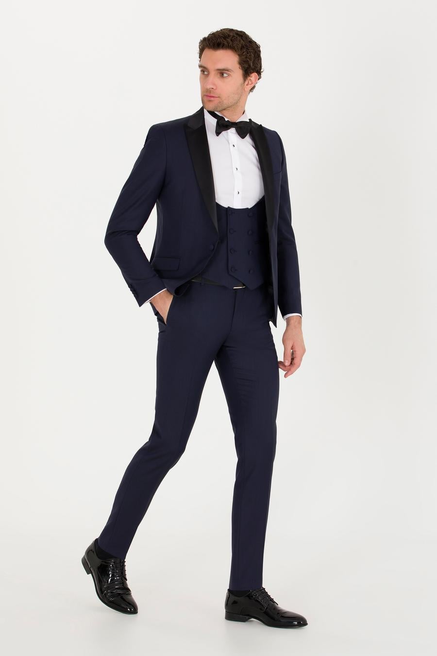 Lacivert Ekstra Slim Fit Takım Elbise - 50267709017
