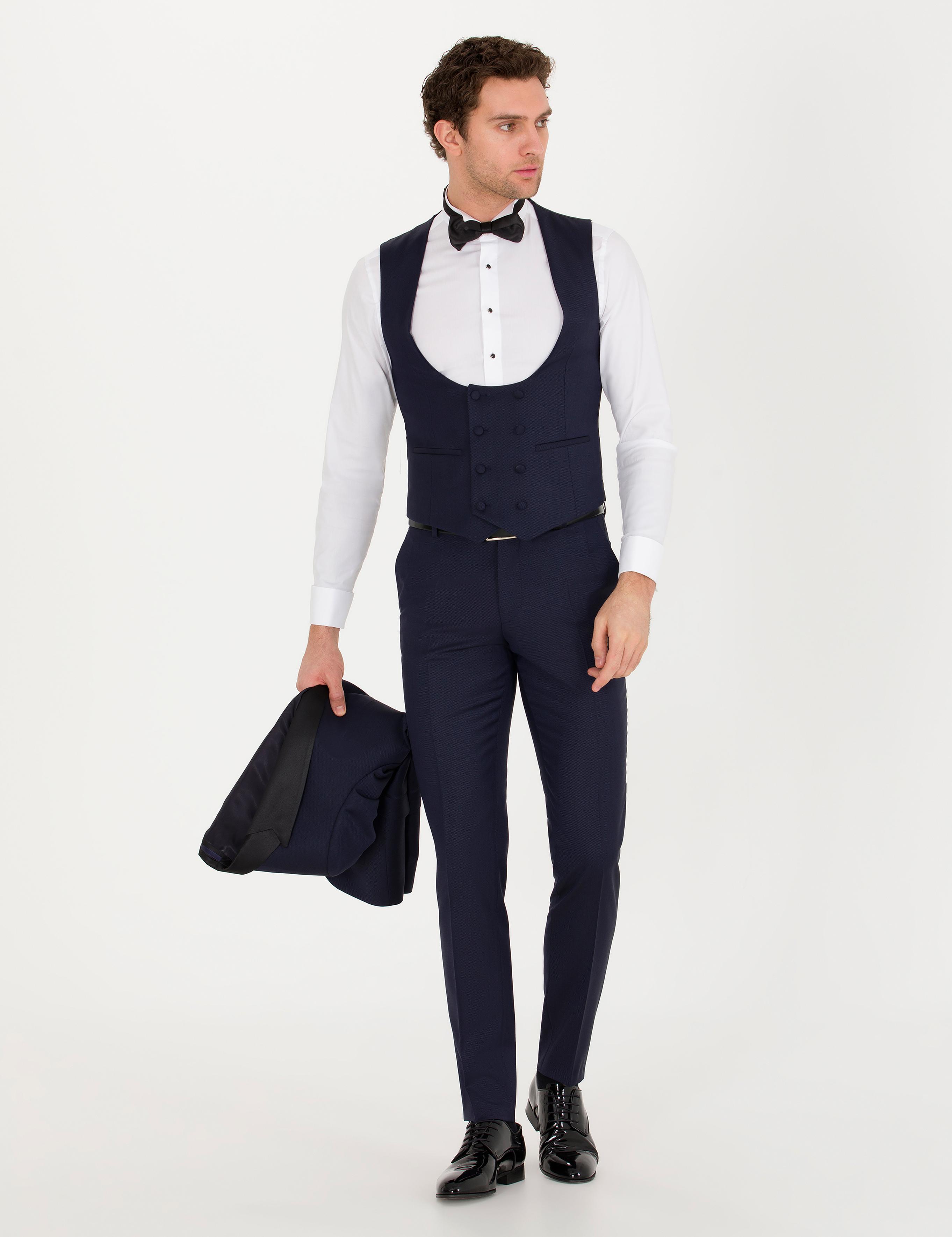 Lacivert Ekstra Slim Fit Takım Elbise - 50267709017