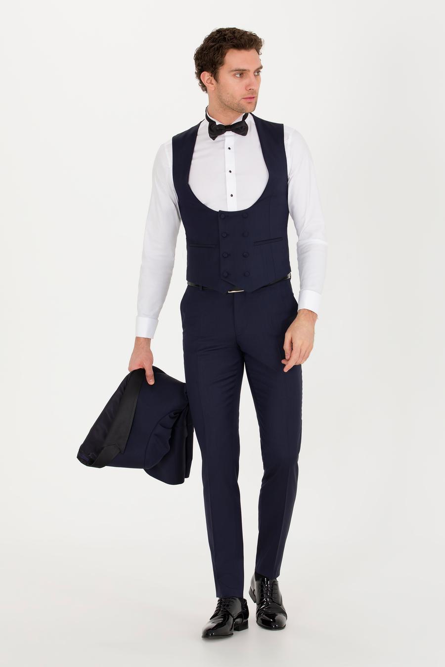 Lacivert Ekstra Slim Fit Takım Elbise - 50267709017