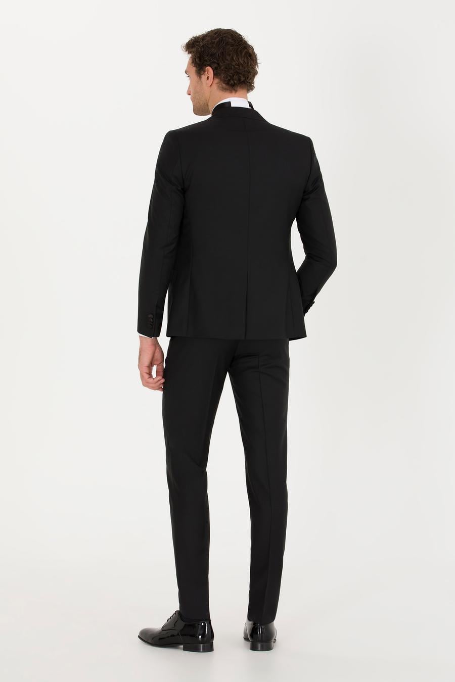 Siyah Ekstra Slim Fit Takım Elbise - 50267709050