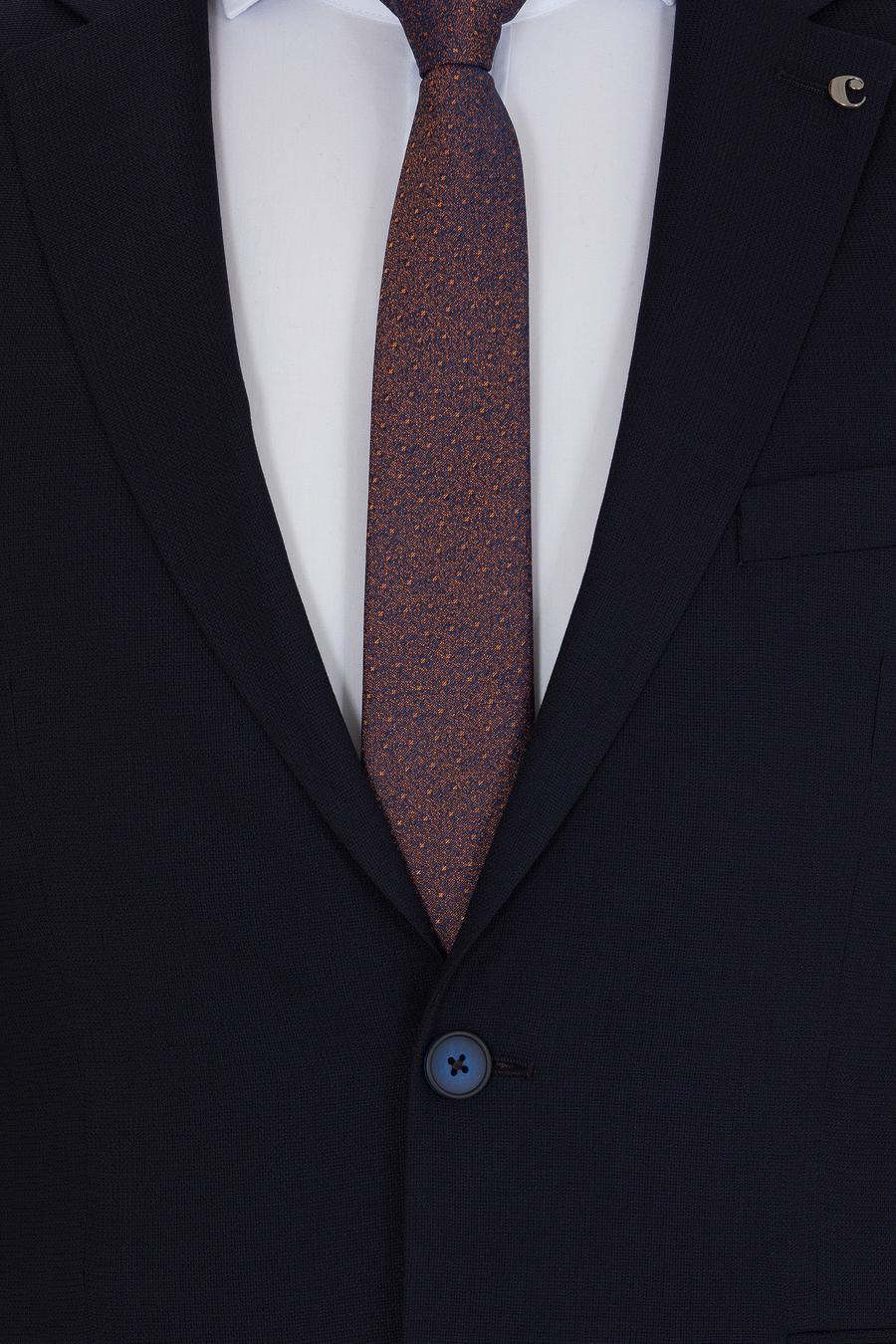 Lacivert Slim Fit Yün Ceket - 50267711084