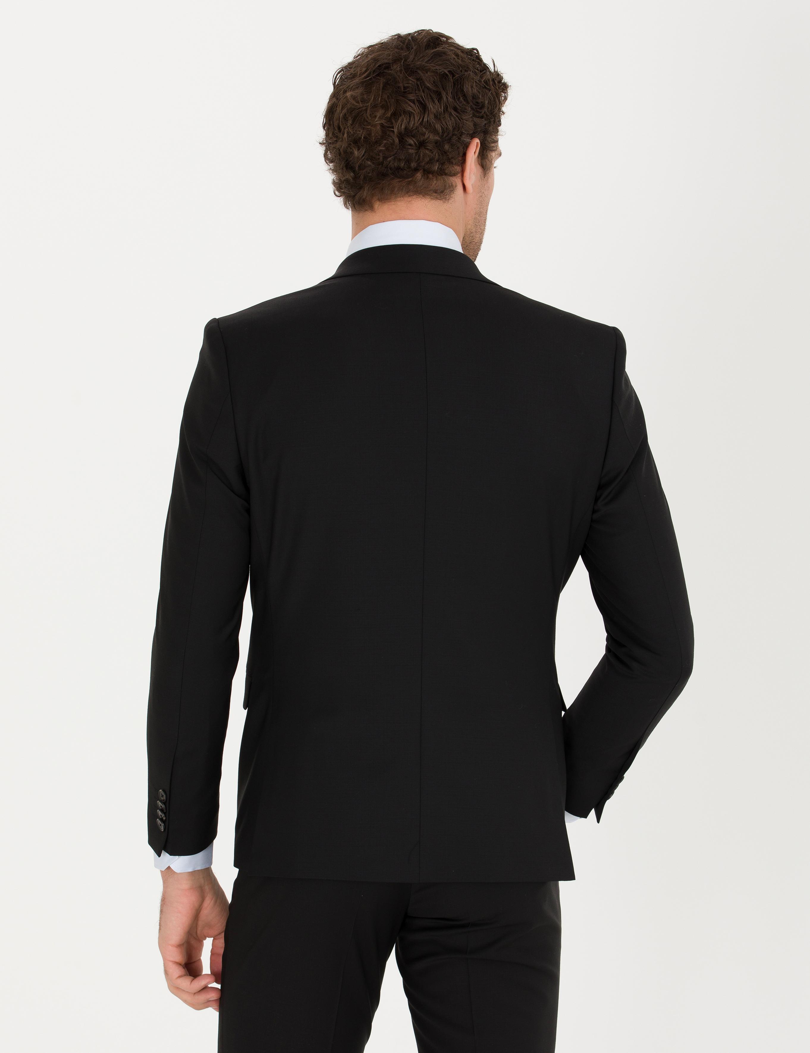 Siyah Slim Fit Ceket - 50267713042