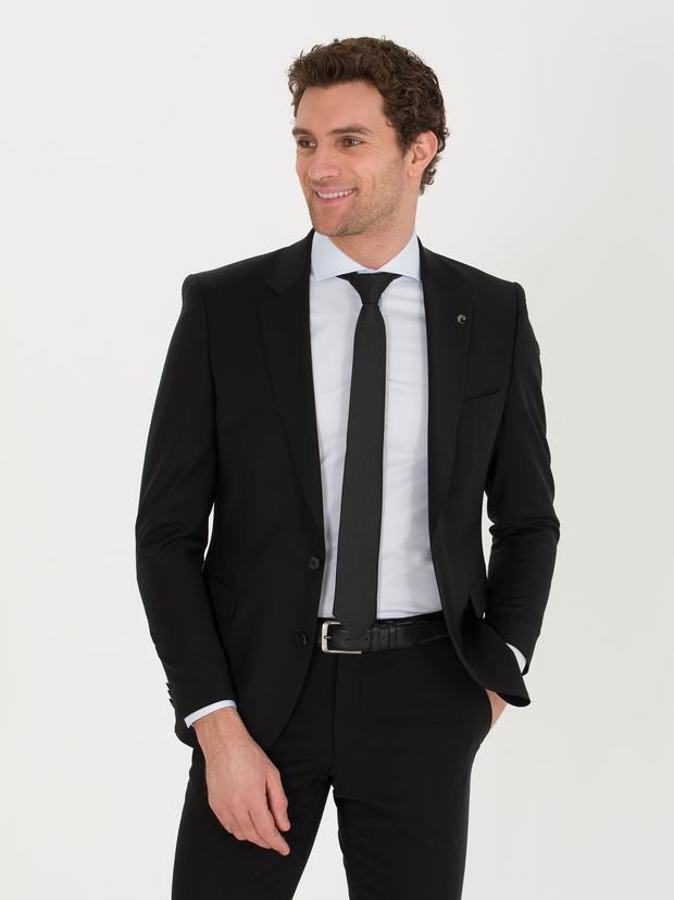 Siyah Slim Fit Ceket