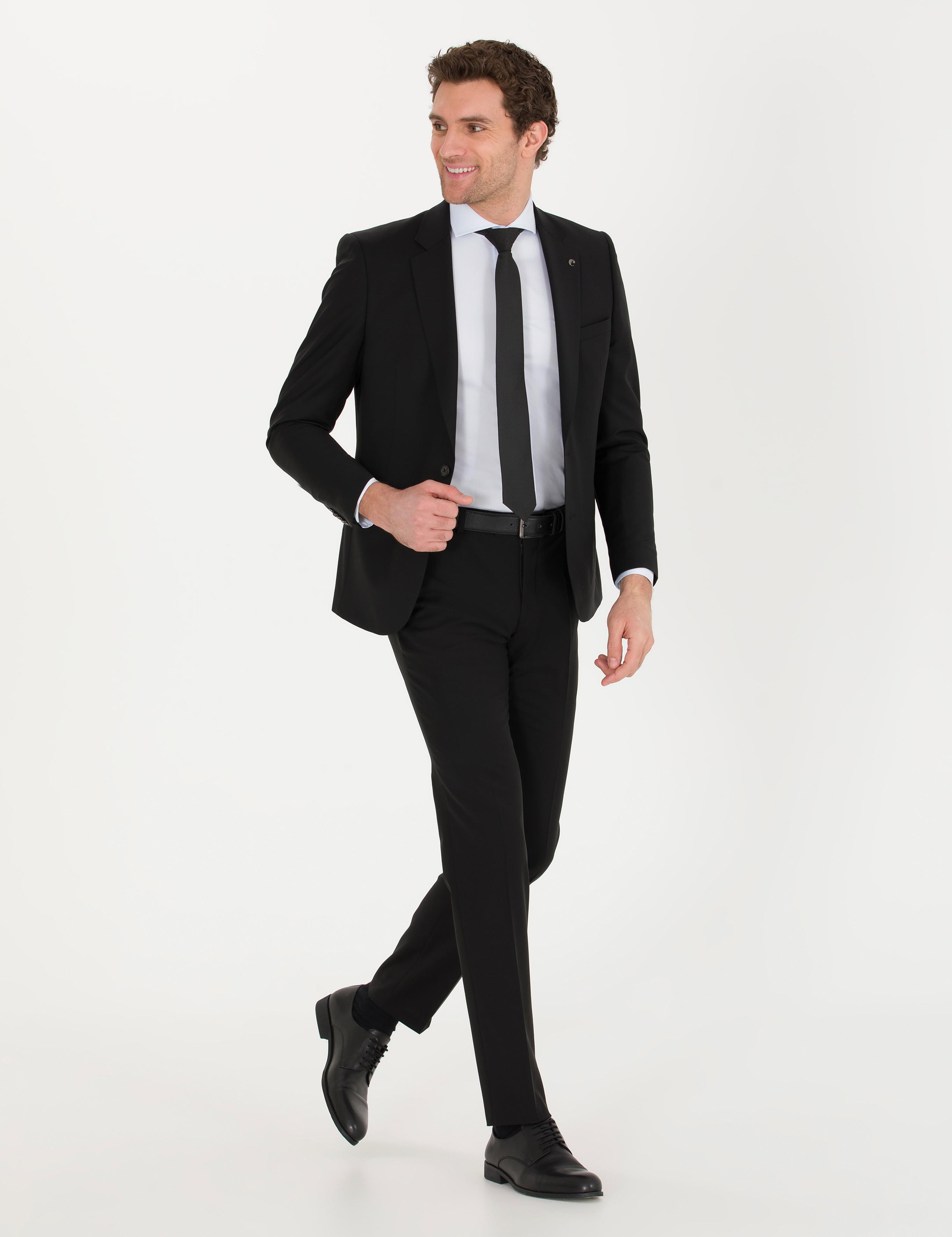 Siyah Slim Fit Ceket - 50267713042