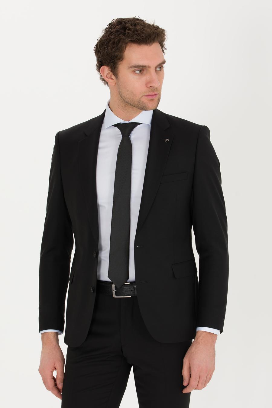 Siyah Slim Fit Ceket - 50267713042