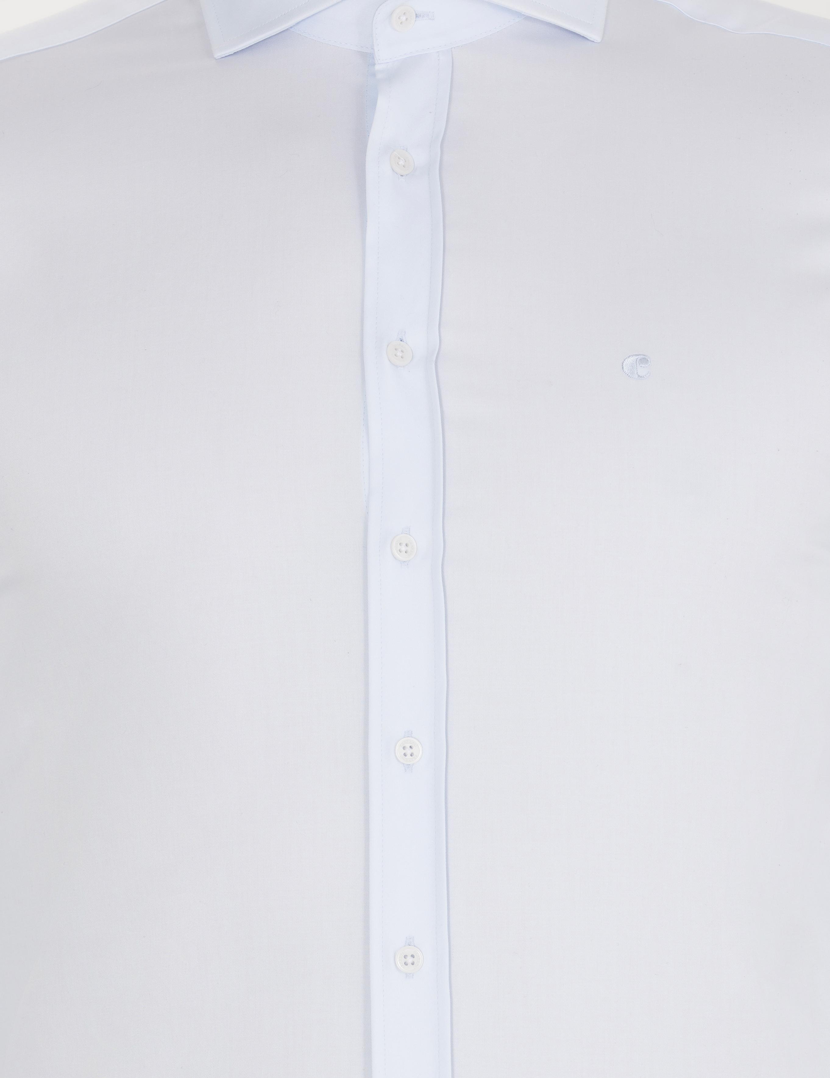 Açık Mavi Slim Fit Uzun Kollu Basic Gömlek - 50268927020