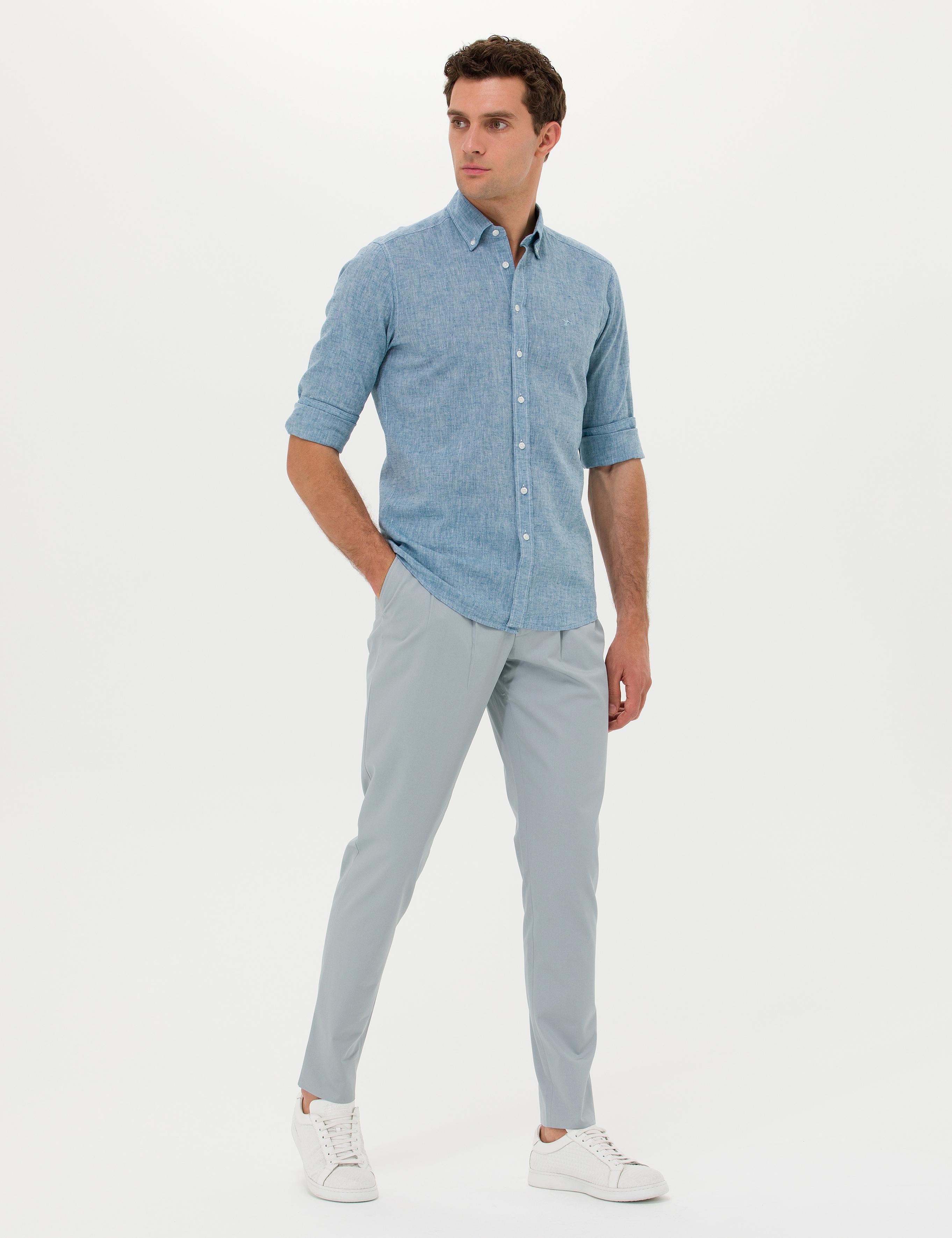 Mavi Dad Fit %100 Pamuk Pileli Kumaş Pantolon - 50265253049