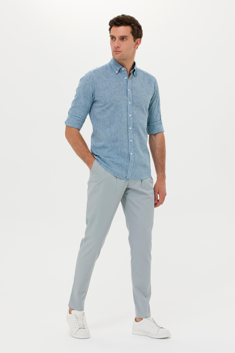 Mavi Dad Fit %100 Pamuk Pileli Kumaş Pantolon - 50265253049