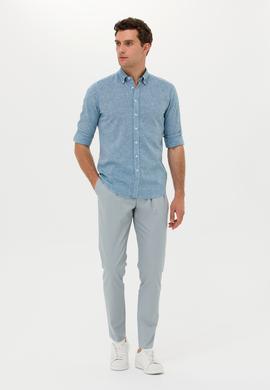Mavi Dad Fit %100 Pamuk Pileli Kumaş Pantolon