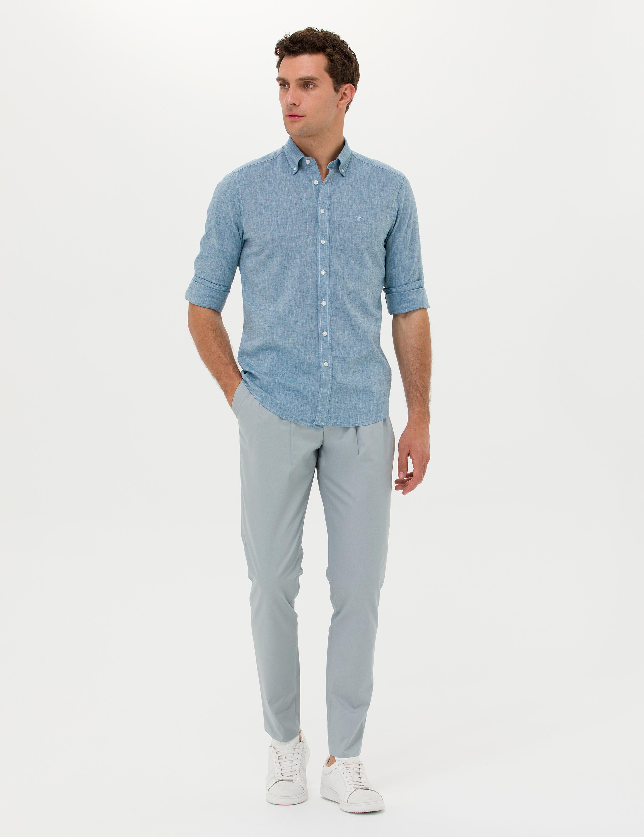 Mavi Dad Fit %100 Pamuk Pileli Kumaş Pantolon - 50265253049