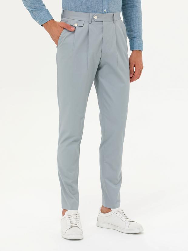 Mavi Dad Fit %100 Pamuk Pileli Kumaş Pantolon